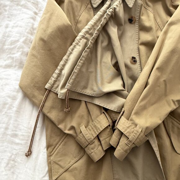 Ebani two-tone double-breasted cotton-gabardine trench coat (size IT 34) - Picture 8 of 12